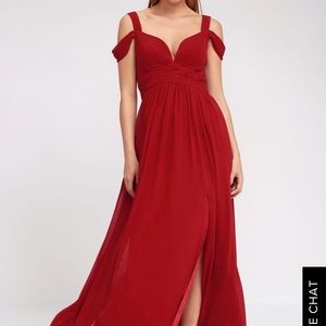 Long red dress, never worn!